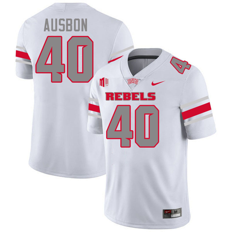 #40 Armand Ausbon UNLV Rebels College Football Jersey Stitched-White